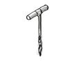 T-handle auger Woodworking Hand Tool Cartoon Retro Drawing