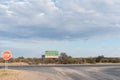T-junction of the B1-road and C22-road near Otjiwarongo Royalty Free Stock Photo