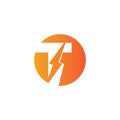 T letter Energy logo template