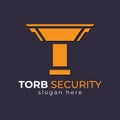 The T Logo Concept Is Used For Security, Companies Or Individuals, Simple And Good