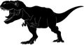 T-Rex Dinosaur Black Silhouette Graphic Design