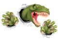 T Rex Dinosaur Claws Tearing Royalty Free Stock Photo