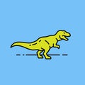 T-Rex dinosaur line icon