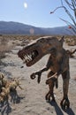 T-Rex Dinosaur Metal Sculpture at Anza Borrego Desert California