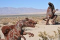 T-Rex Dinosaur Metal Sculpture at Anza Borrego Desert California