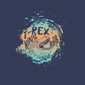 T-rex king Roar Dino round splatter graphic design Royalty Free Stock Photo