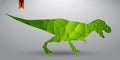 T-rex from triangles Royalty Free Stock Photo