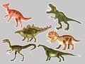 T-REX, Tyrannosaur, Velociraptor, Triceratops, Brontosaurus, Pa