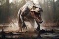 T rex or tyrannosaurus rex a large carnivorous theropod dinosaur of the Jurassic Cretaceous period