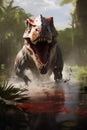 T rex or tyrannosaurus rex a large carnivorous theropod dinosaur of the Jurassic Cretaceous period