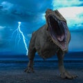 T-rex in the wild world storm