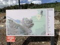 Signboard show map of Ancient Ephesos of Ephesus in Turkey Royalty Free Stock Photo