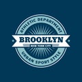 T-shirt badge - Brooklyn New York city. Athletic department. Urban sport style. Vector illustration.