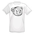 T-shirt & bear's smiling snout logo