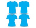 T-shirt blue template