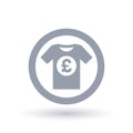 T-shirt British Pound icon - Mens tee shirt money symbol