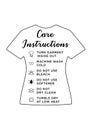 T-Shirt Care Instructions Card Template Royalty Free Stock Photo