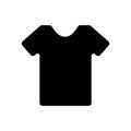 T-shirt clothes black icon on white background Royalty Free Stock Photo