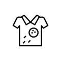 T-shirt concept line icon. Simple element illustration. T-shirt concept outline symbol design from golf set. Can be used for web