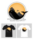 T-shirt graphic design vector Royalty Free Stock Photo