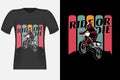 T Shirt Design of Ride or Die With Motocross Vintage Retro Illustration Royalty Free Stock Photo