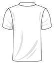 T-shirt design template back view. Male apparel