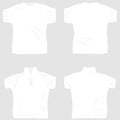 T shirt design white set including male female