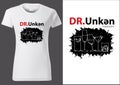 T-shirt Design with White Silhouetted Drink Glasses