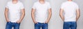 T-shirt design - young man in blank white tshirt front