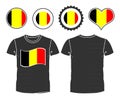 T-shirt with the flag of Belgium