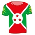 T-shirt flag Burundi Royalty Free Stock Photo