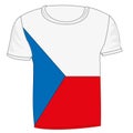 T-shirt with flag Chech