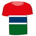 T-shirt flag Gambia