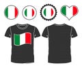 T-shirt with the flag of Italy