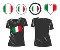 T-shirt with the flag of Italy