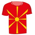 T-shirt with flag Macedonia