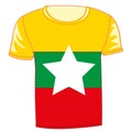 T-shirt flag Miyanma