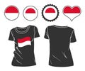 T-shirt with the flag of Monaco