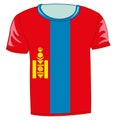 T-shirt flag Mongolia
