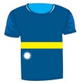 T-shirt flag Nauru