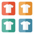 T-shirt flat blank icon symbol