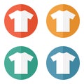 T-shirt flat blank icon symbol