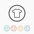 T-shirt flat blank icon symbol Royalty Free Stock Photo