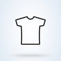 T-shirt flat style. line art Vector illustration icon isolated on white background