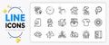 T-shirt, Group and Chromium mineral line icons. For web app. Vector