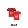 t-shirt, heart, friendship color icon. Element of friendship icon. Premium quality graphic design icon. Signs and symbols