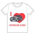 T-shirt - I love Russian cars