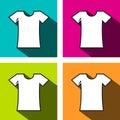T-Shirt Icon. Shirts Icons Royalty Free Stock Photo