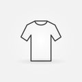 T-shirt icon. Vector outline tshirt sign