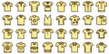 T-shirt icons set vector flat